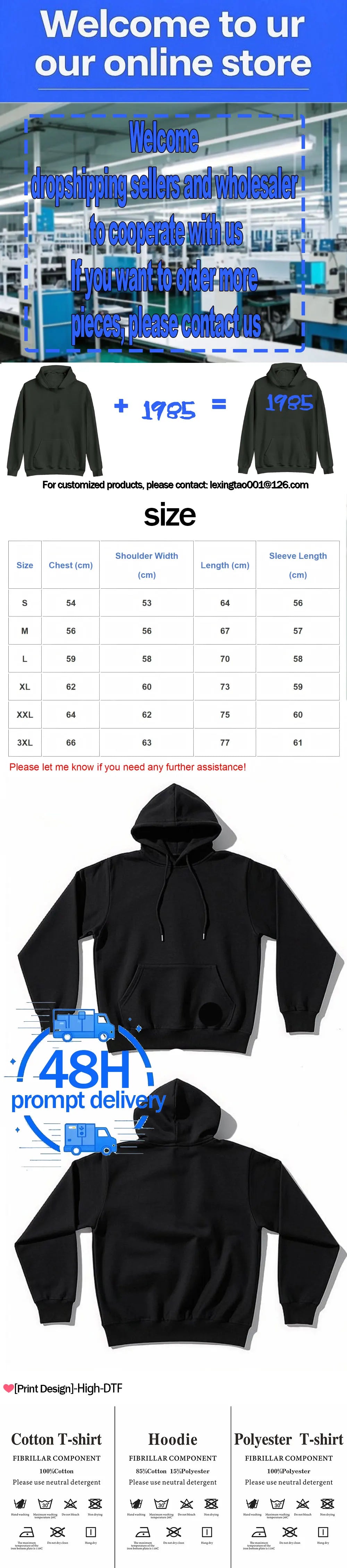 Customized Hoodie Personalized Printed Add Your Own Custom Texts Images Hoodie for Women Men Long-sleeved Hoody Spring