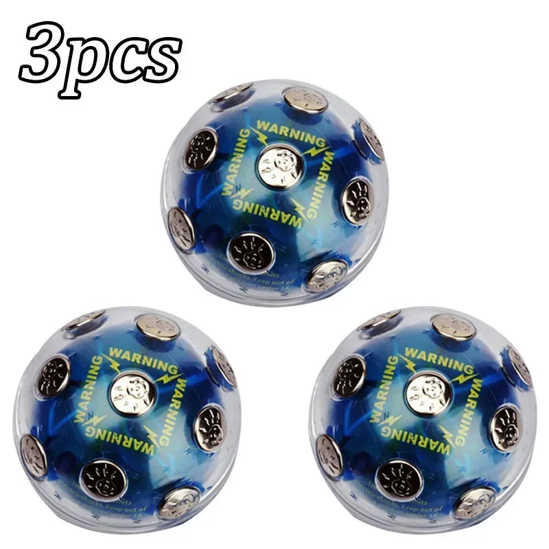 Novelty Toy Safe Electric Shocking Ball Shock Glowing Ball Stress Relief Auto Off Prank Trick Magnetic Ball Holiday Party Game