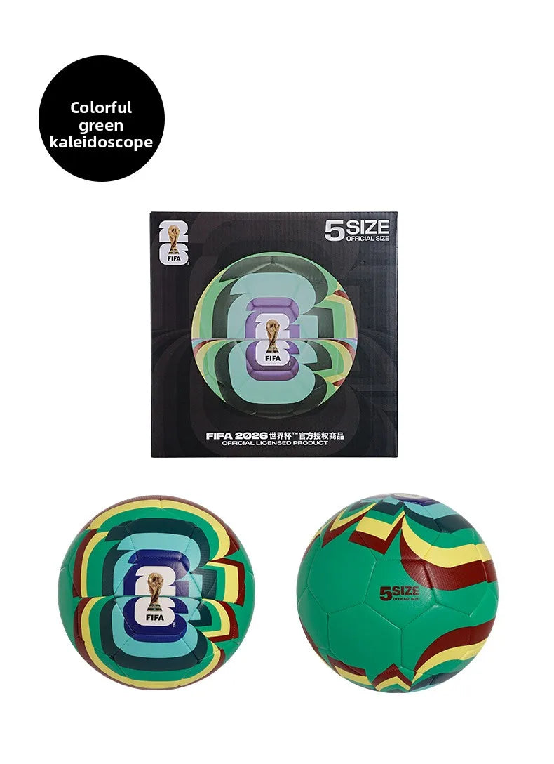 FIFA 2026 World Cup USA Canada Mexico Size 5 Soccer Ball Official Match Training for Adults Youth Students Wear-Resistant PU