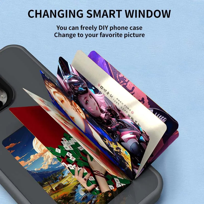 E-ink Screen Image Transmission NFC For 16 Pro Max Iphone Case 4 Color For Iphone 13 14 15 16 17 Pro Max DIY Cases Battery Free