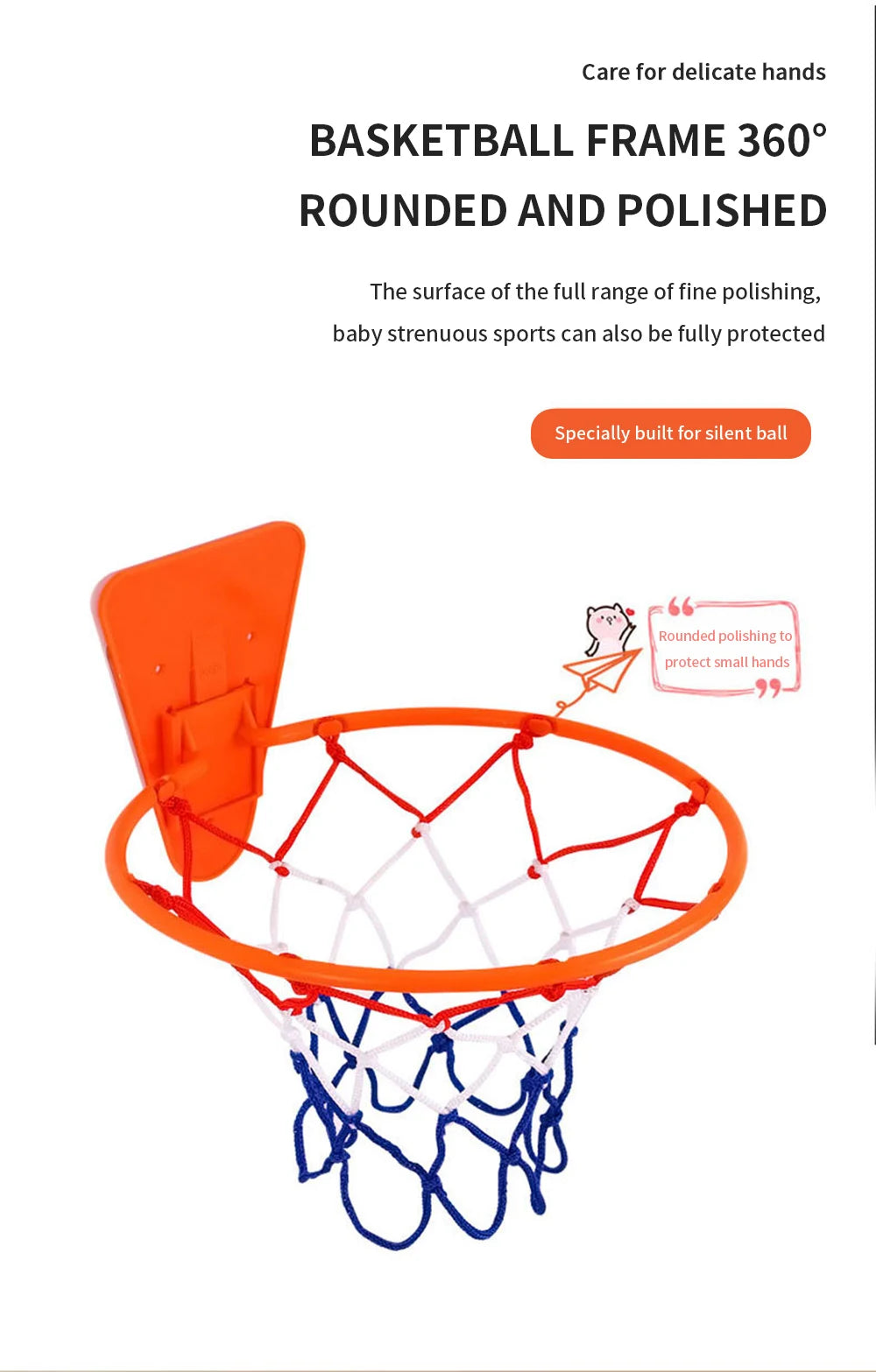 Diameter 24/22/18cm Silent High Density Foam Sports Ball Indoor Mute Basketball Soft Elastic Ball Children Sports Toy Games