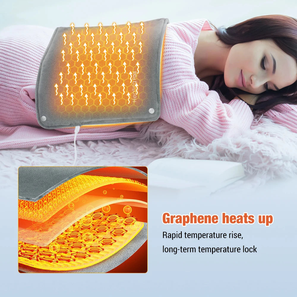 3 Levels Electric Graphene Heating Pad Cold-Proof Uterine Belt Cold-Proof Hand Waist Warming Pad USB Recharging Abdominal Warmer
