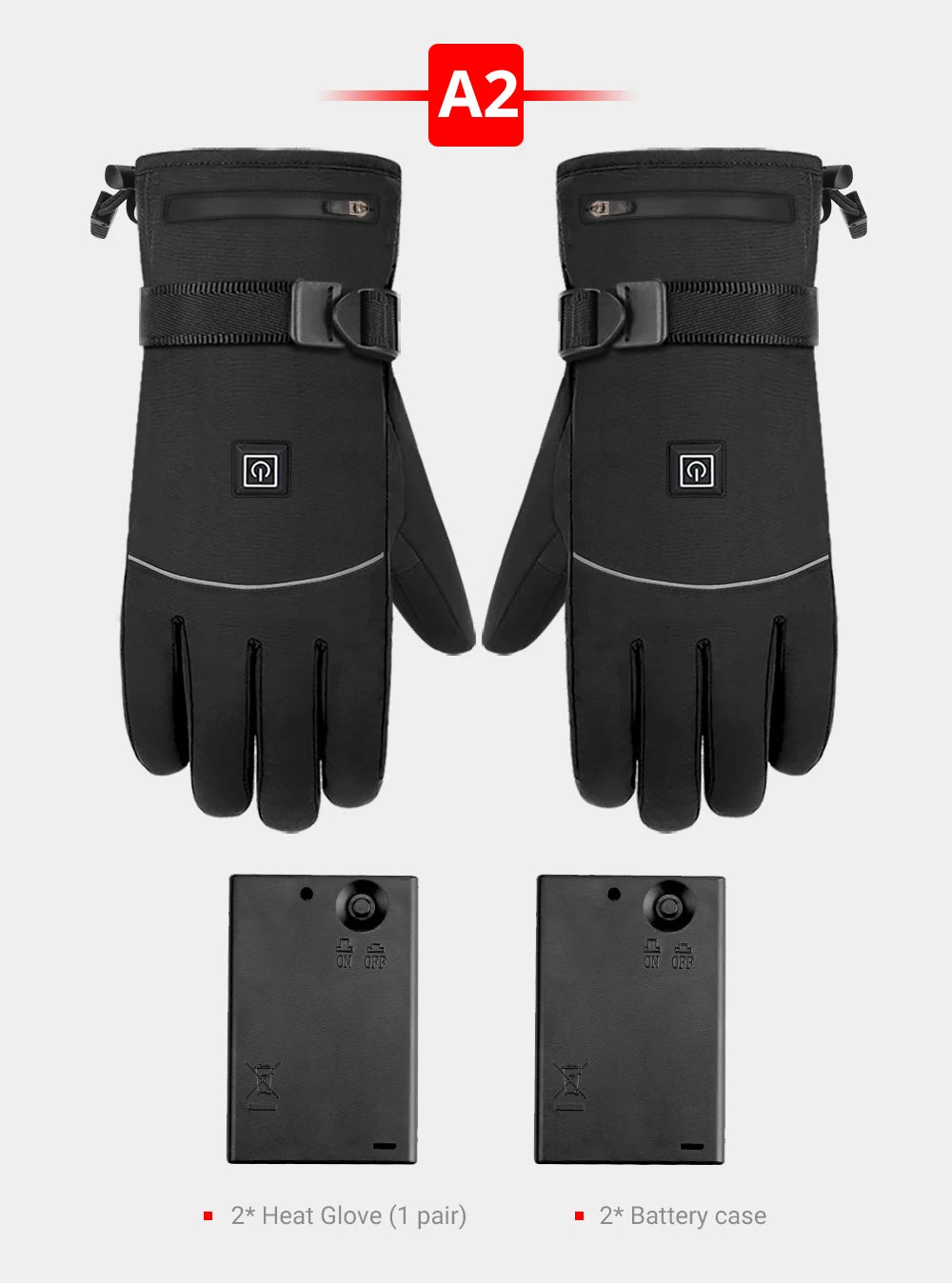 HEROBIKER Motorcycle Gloves Waterproof Heated Guantes Moto Touch Screen Battery Powered Motorbike Racing Riding Gloves Winter##