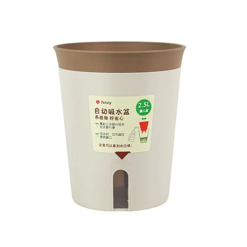 Double Layer Plant Pot Self Watering Pots for plants Hydroponics Flower Pot Plastic Lazy Automatic Water-Absorbing Plants Pot