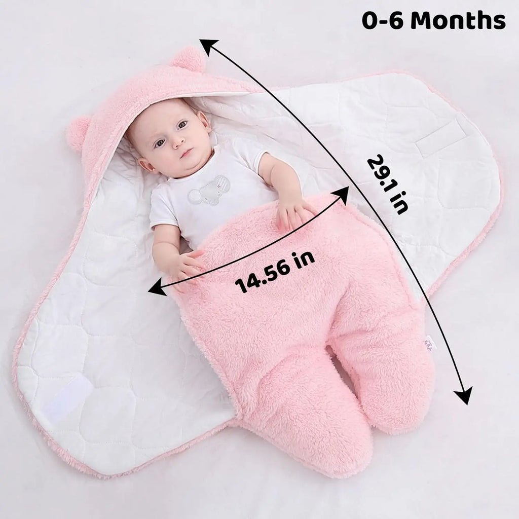 Soft Cotton Swaddle Blanket for Newborns 0-6 Months, Easy Velcro Closure & Machine Washable