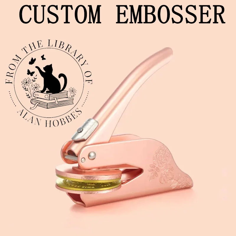 Personalized Book Embosser | "From The Library of..." Custom Stamp | Ex Libris Book Stamp | Thoughtful Gift for Book Lovers