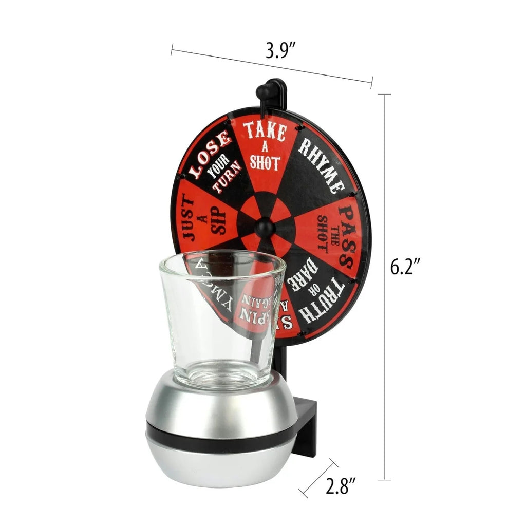 Spin The Wheel Shot Drinking Game- Fun Adult Party/College Shot Glass Spinner Toy for Home Entertaining, Parties, Tailgating