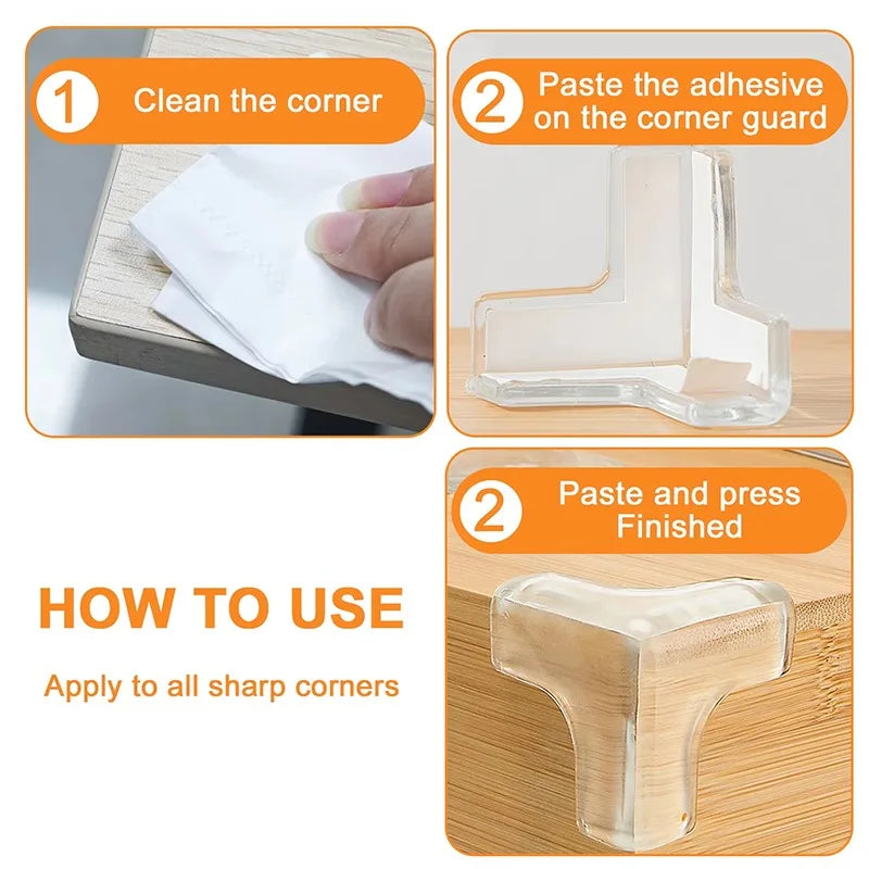 10/20Pcs Baby Safety Table Corner Protector Furniture Edge Protection Cover Transparent Children Anti Collision Edge Guards