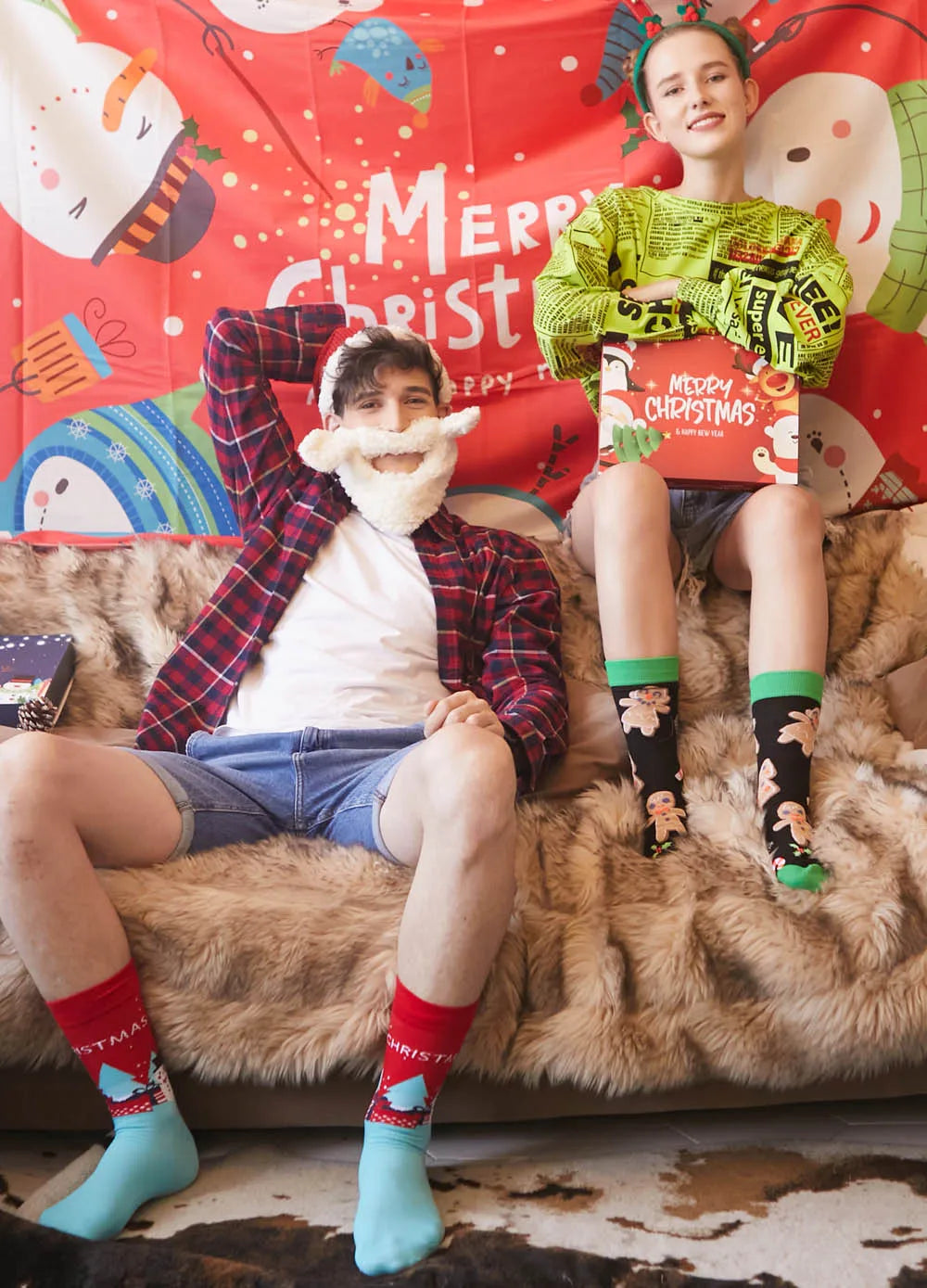 5 pairs Men Christmas Socks Funny Xmas Santa Claus Tree Snowflake Elk Snow Cotton Medium tube Happy Sock Men New Year Sokken