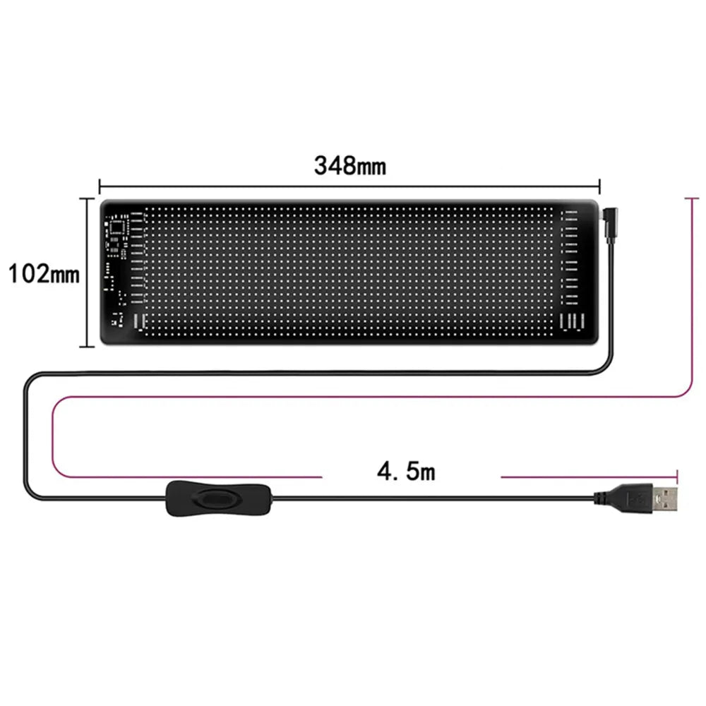 2PCS Devil Eyes APP Bluetooth Car advertising Screen LED Devil Eyes Light LED Flexible Display Full Color Smart Car Soft Screen