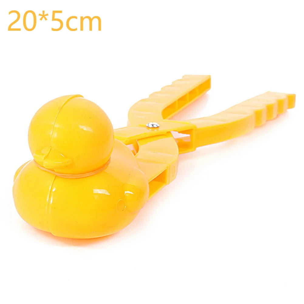 Snowball Maker Clip for Kids Adult Heart Snowflake Duck Shape Clip Tongs for Outdoor Sand Snow Ball Mold Toys Fight Sports Toys
