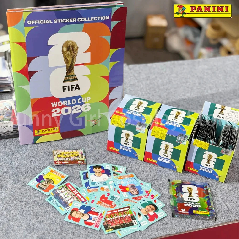 Genuine Panini 2026 World Cup Sticker Pack & Album Limited Edition Soccer Memorabilia Set Collection Football Souvenir Gifts