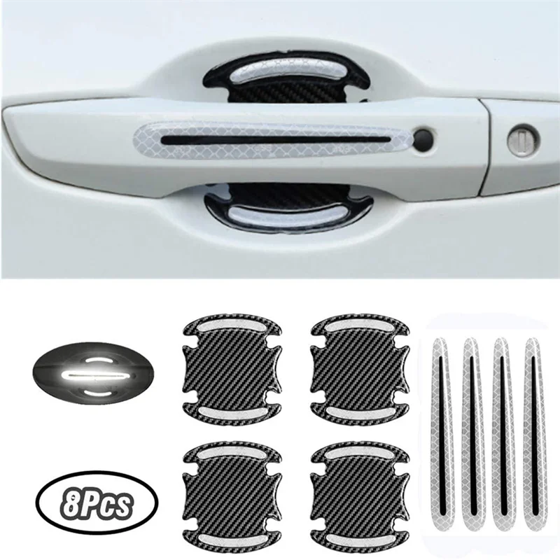 Car Door Handle Reflective Sticker Protection Sticker Door Handle Paint Surface Anti-scratch Reflective Sticker Car Accessories