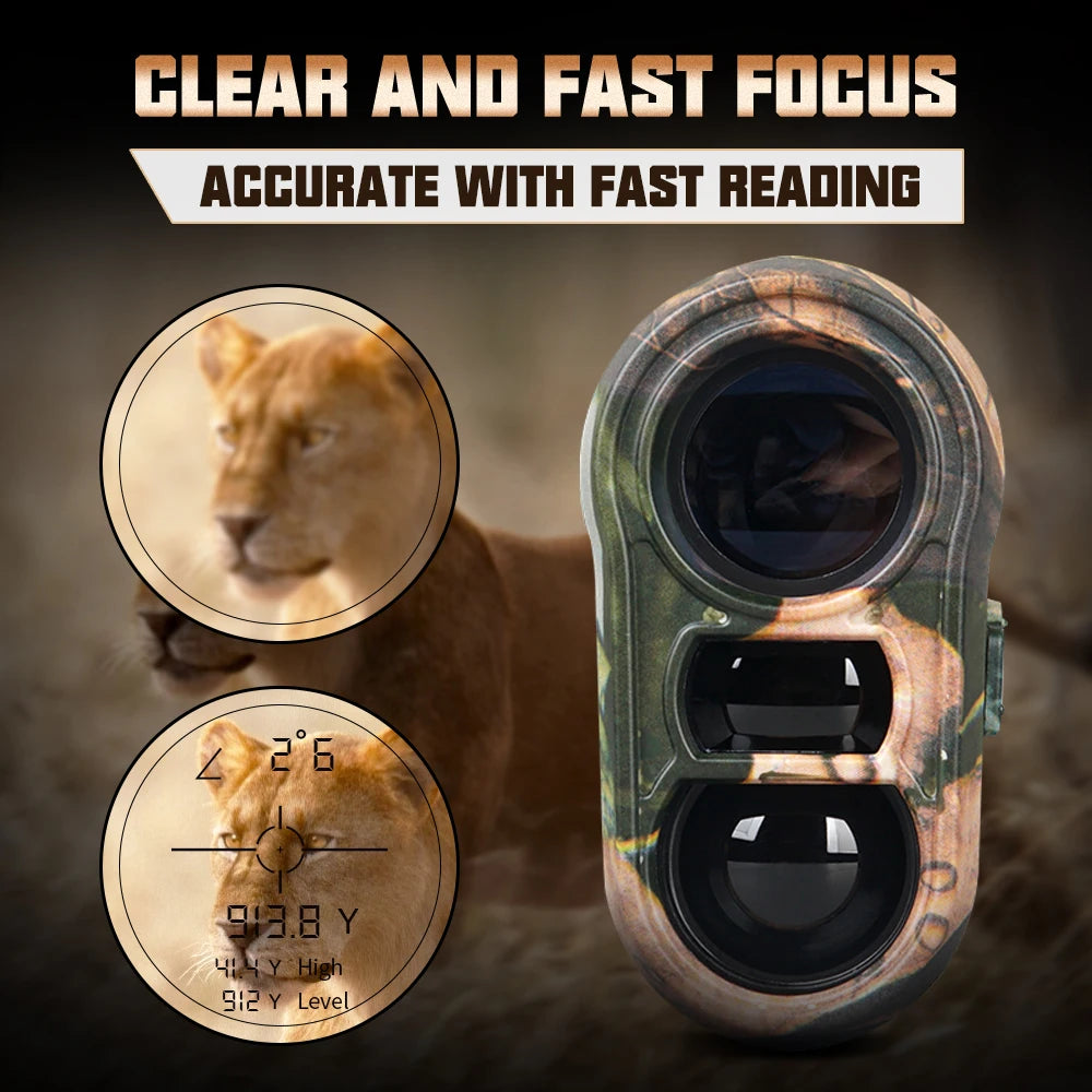 REVASRI Laser Rangefinder 1000M Hunting Range Finder with Rechargeable Battery Outdoor Target Acquisition Technology Monoculars