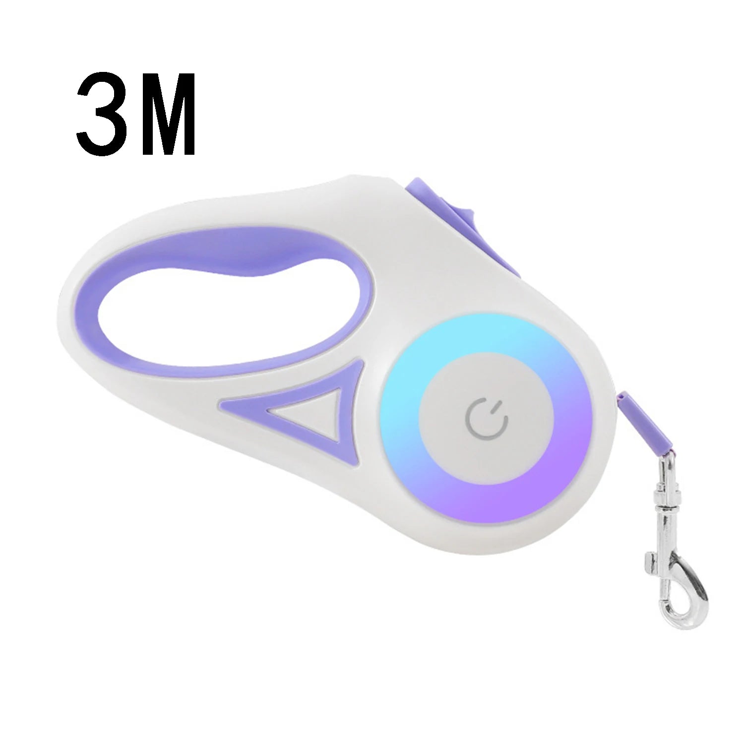 Retractable dog walker Tetractable leash for small and medium-sized dogs With flashligh and ambient light Nighttime safety