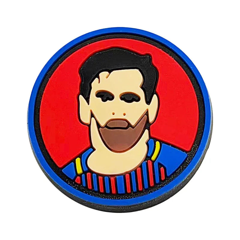 1-16pcs of Football Star Mesi Series Cartoon Shoe Charming Decorative Accessories, Children's Favorite Gifts