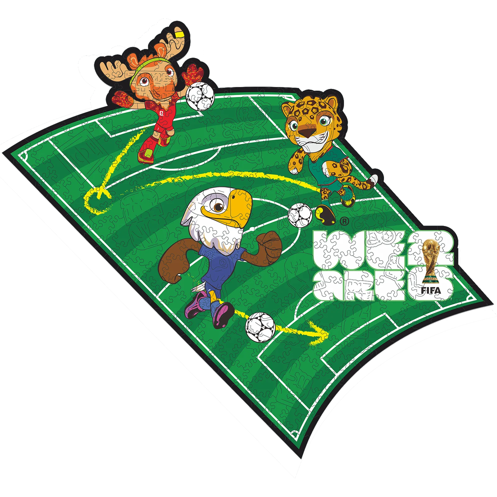 Football Match Style Wooden Jigsaw Puzzle"Game Time"FIFA World Cup DIY Toy Home Wall Decor Ideal Gift for Sports Enthusiasts