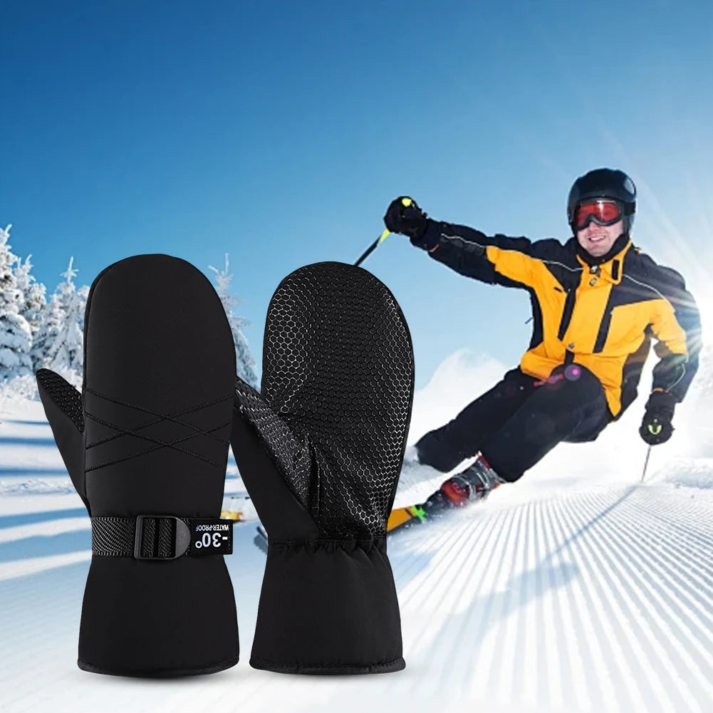 Ski Mittens Waterproof Winter Thermal Touch Screen Gloves Windproof Cycling/Snowboard Gloves Cold Weather Gloves for Outdoor