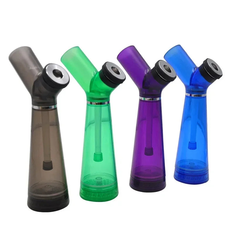 JOK JUK Acrylic Water Smoking Pipe with Dry Herb Grinder Protable Handheld Hookah Kettle Tobacco Shop Smoke Grass Accessories