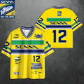 2026 New Y2K Racing Casual Sport Style #12 Driver ayrton senna  Plus Size Casual Jersey Men's and Women's 3D Printed T-Shirt