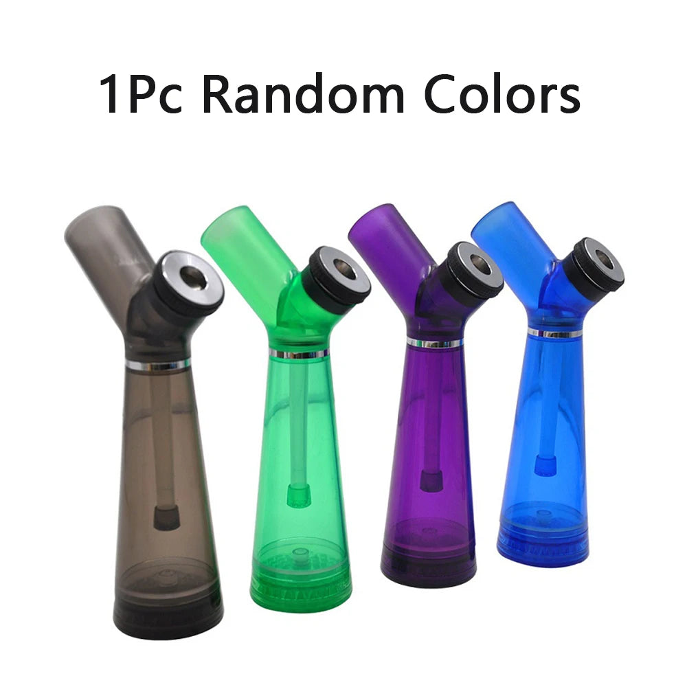 JOK JUK Acrylic Water Smoking Pipe with Dry Herb Grinder Protable Handheld Hookah Kettle Tobacco Shop Smoke Grass Accessories