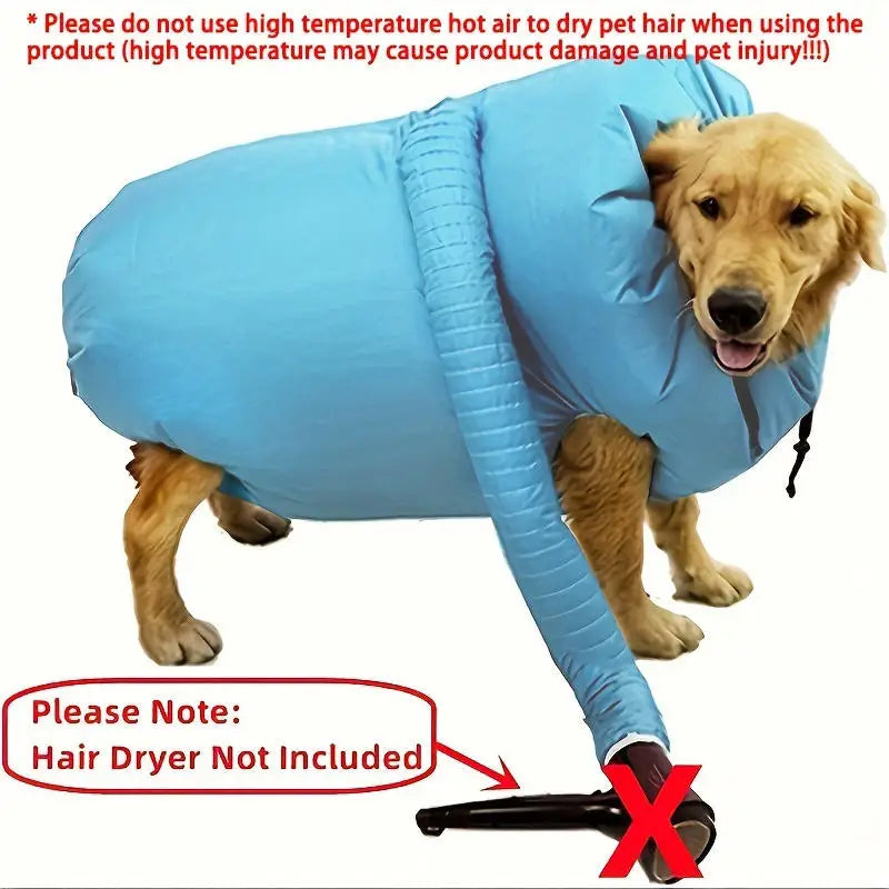 Portable Pet Drying Bag Folding Dog Hair Dryer Box Blow Bag Pet Grooming Dry Bag Dog Blowing Cat Bathing Pet Hair Drying Clothes