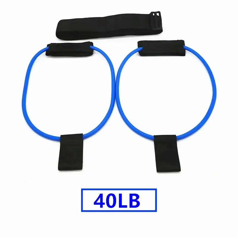 Muscle Strength Training Resistance Band Legs Waist Belt Pedal Exercise Body Building Workout Elastic Bands Fitness Equipment
