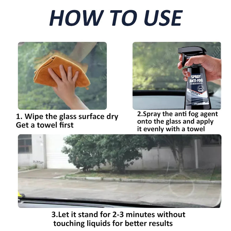 Car Glass Anti-Rain Spray Auto Water repellent Coating Agent Waterproof Rainproof Anti-fog Glass Cleaner Auto Windshield Clear