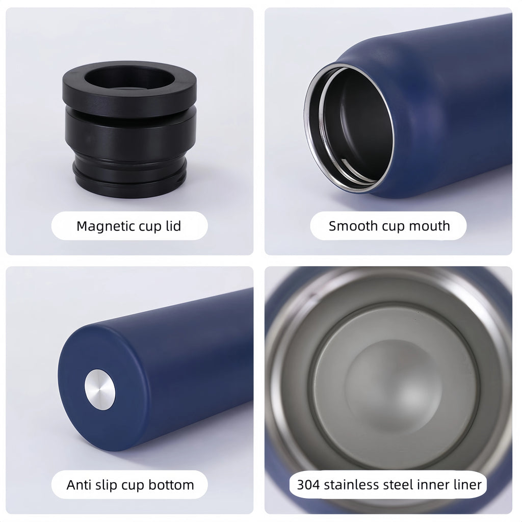 24 Oz Insulated Stainless Steel Sports Water Bottle With Straw Outdoor Insulated Water Mug With Magnetic Phone Holder Thermos