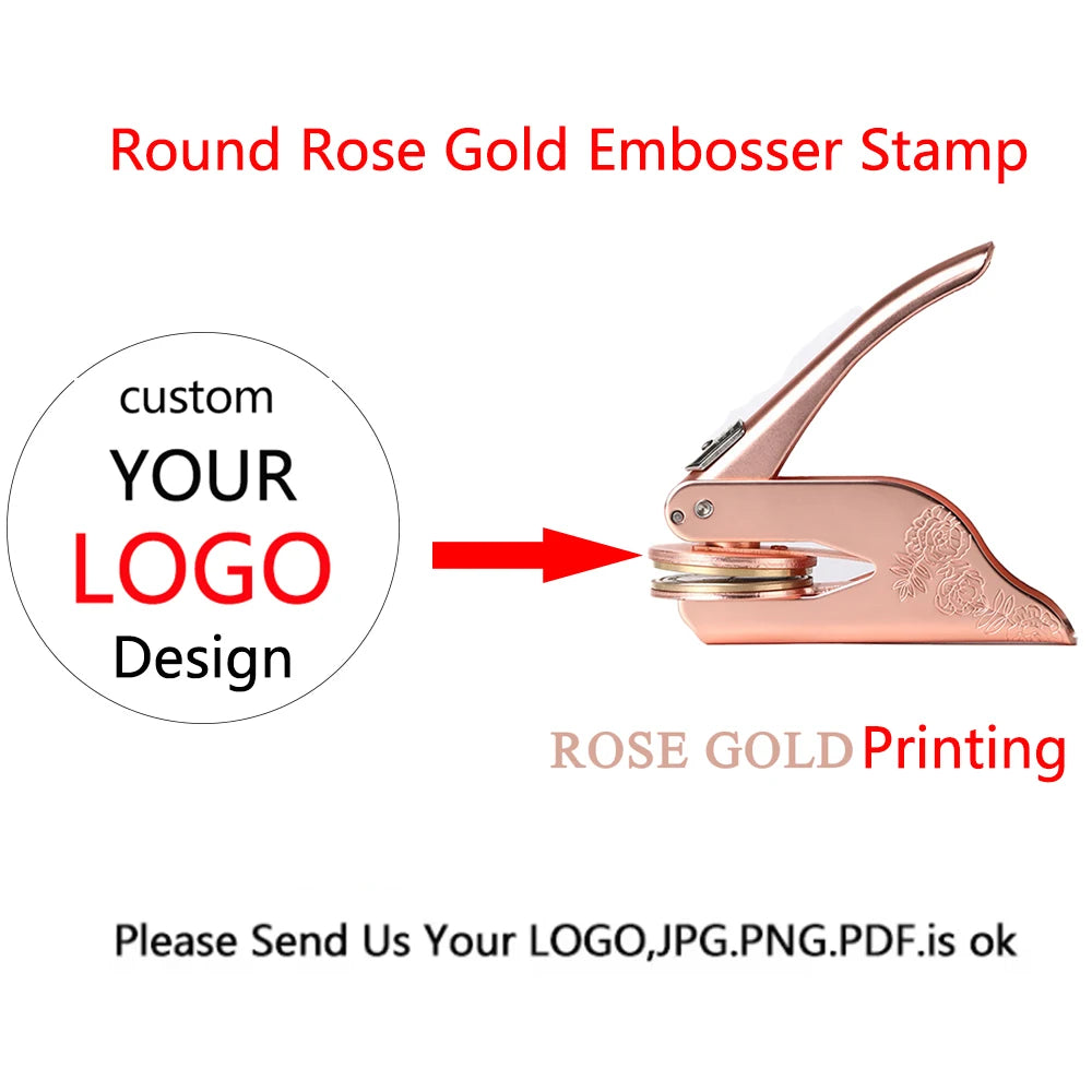 Custom Initials Embosser Stamp,Book Embosser Personalized LOGO Wedding Embossing Stamp, Address Stamp, Form the Library Embosser