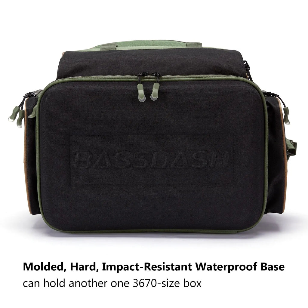 Bassdash Multifunctional Fishing Tackle Backpack Lightweight Tactical Soft Tackle Box with Protective Rain Cover
