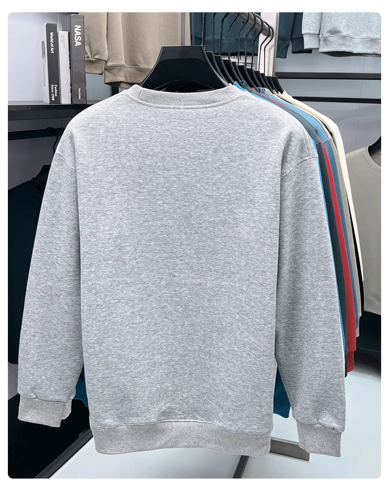 Designer brand men's round neck sportswear autumn new item thickened warm luxury pony print loose casual Paul pullover
