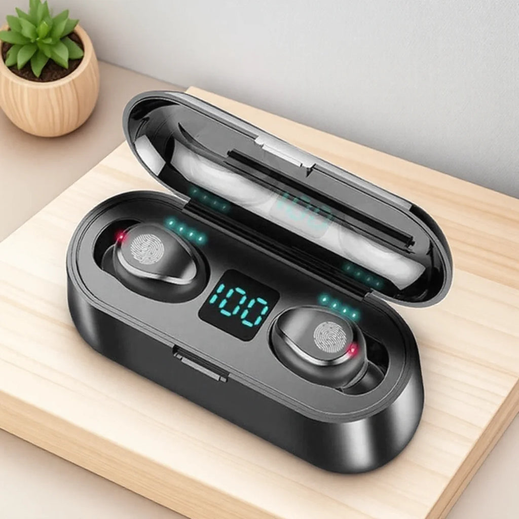 Wireless Bluetooth TWS Earphones Sport Waterproof HiFi Noise Cancelling Deep Bass Sound Dual Charging Box