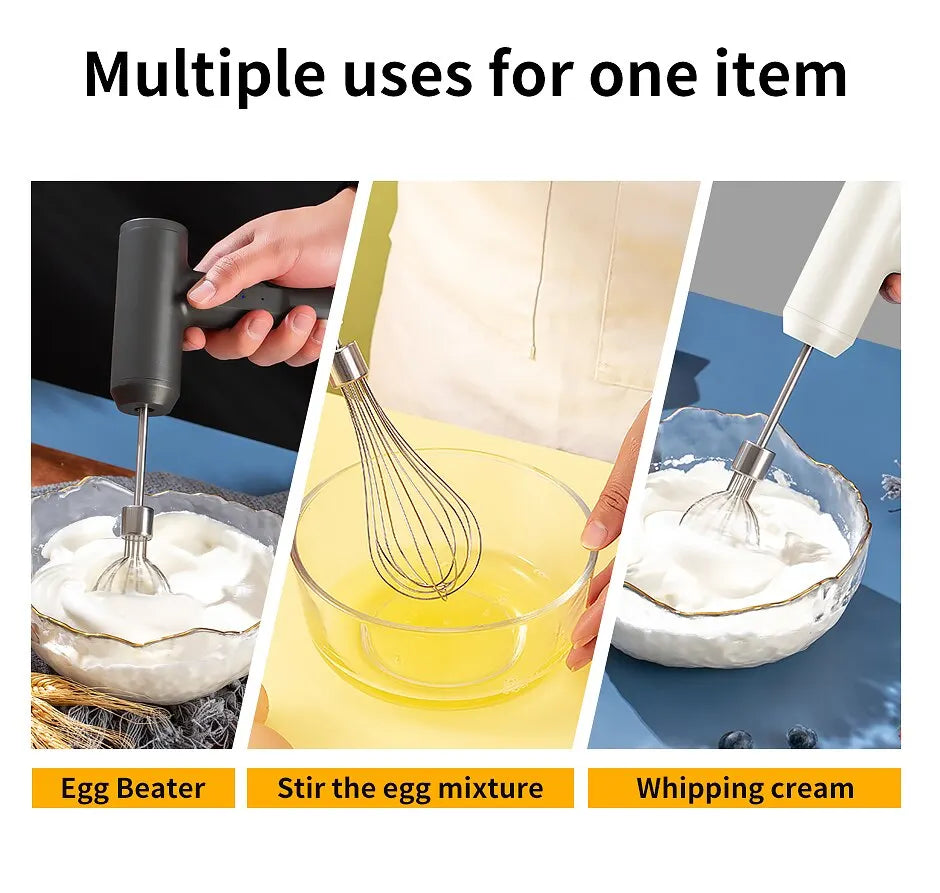 Wireless Electric Food Mixer Automatic Whisk Dough 3 Speeds Egg Beater Baking Dough Cake Cream Mixer Kitchen Tools