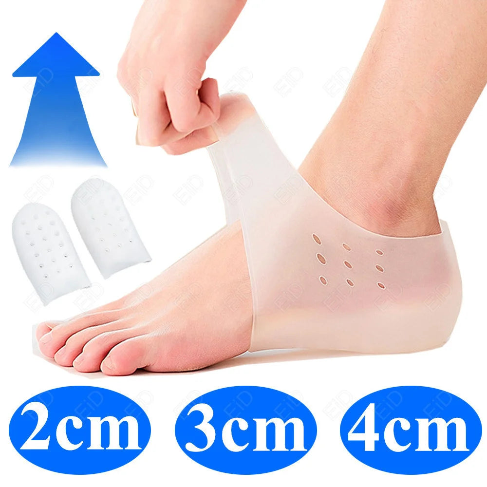 EiD 2cm 3cm 4cm Silicone Invisible Height Increase Insole Height Lift Taller 2in1 Soft Sock Shoes Pad for Men Women dropshipping