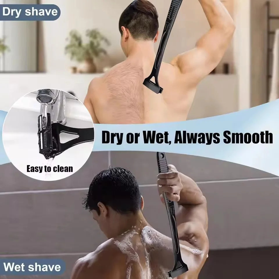 Safety Long Handle Folding Back Shaver Body Shaver Back Hair Trimmer Body Leg Back Razor Shaver Epilator Hair Removal Tool