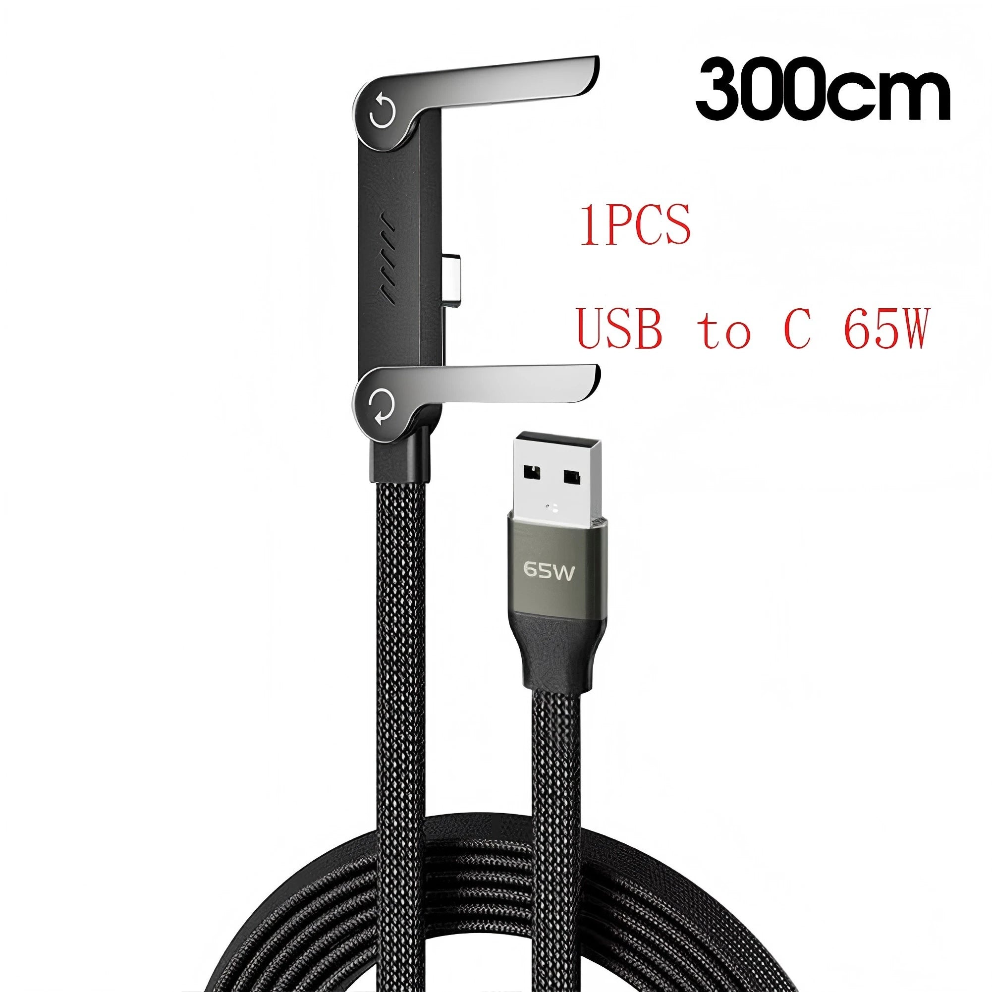 240/65w Fast Charging Foldable Bracket Data Cable 2-in-1 Data Wire Foldable Phone Tablet Stand Type-C to Type-C /USB-A to Type-C