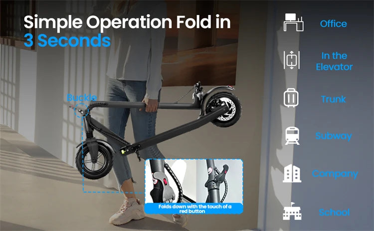 Electric Scooter 350W E Scooter Shock-absorbing ‎8.5 Inches Folding waterproof Commuting Electric Scooters
