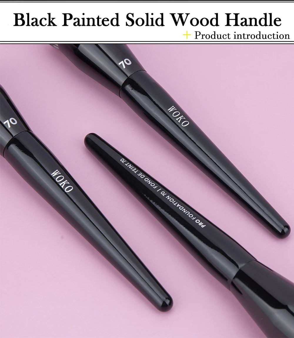 70 Pro Big Foundation Brush Cream Foundation Makeup Brush Chubby Professional Synthetic Hair Face Contour Foundation Makeup Tool