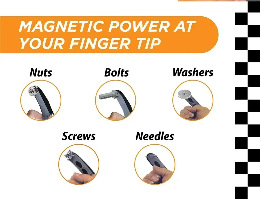 New Control With Magnetic Hold & Ferrous Retrieve Metal with Pickup Precise Tool Object Tight Spots Finger Glove