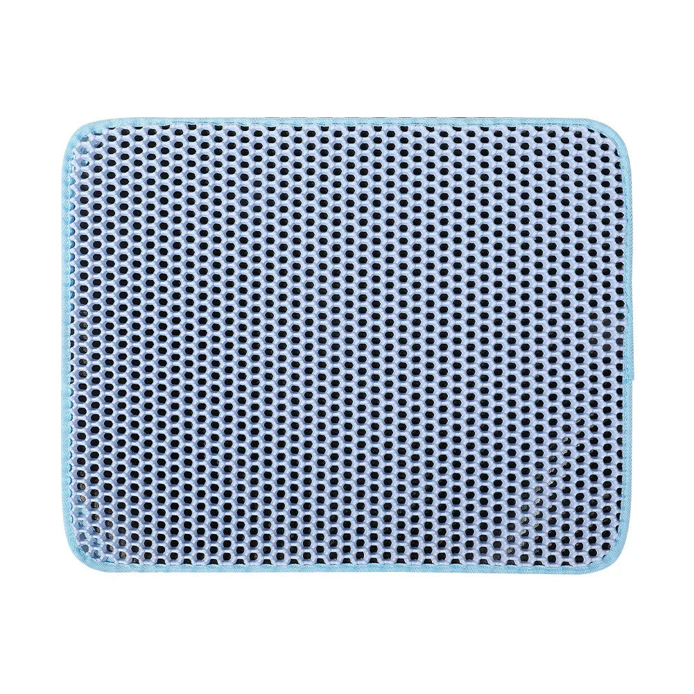 Pet Cat Litter Mat Waterproof EVA Double Layer Cat Litter Trapping Pet Litter Box Mat Clean Pad Products For Cats Accessories