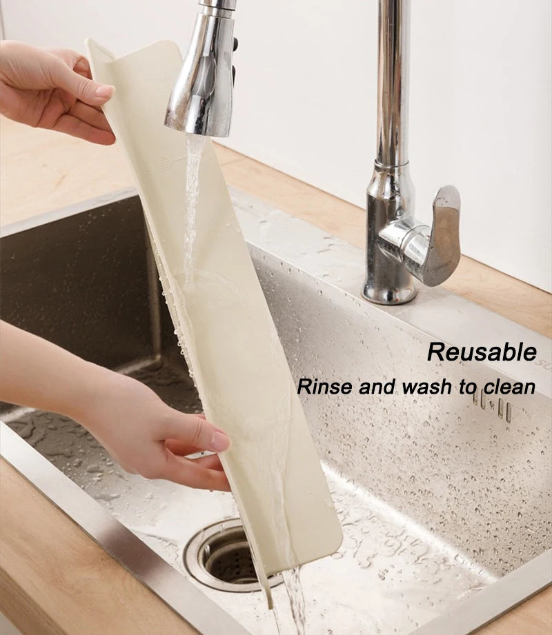 Silicone Sink Baffle Splash Guard Protect Cloth From Splashing Water Baffle Splash Protector For Washing Dishes Faucet Kitchen