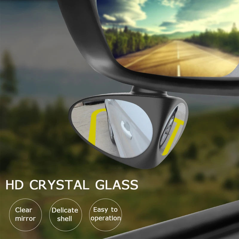2 in 1 Car Blind Spot Mirror Wide Angle Mirror 360 Rotation Adjustable Convex Rear View Mirror View front wheel Auto Car mirror
