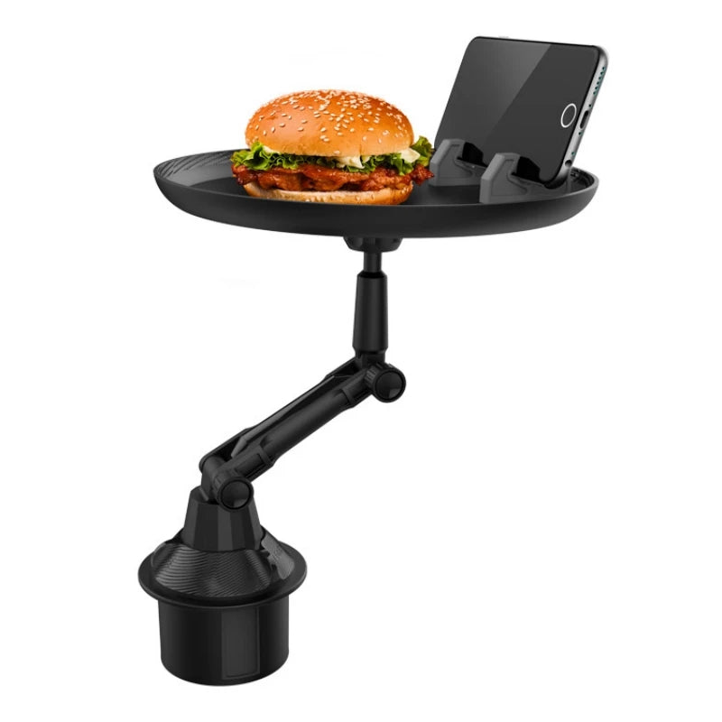 360° Adjustable Car Cup Holder Tray & Phone Mount Expander For Car, Portable Tray Table,Food Storage Rack, Coffee Table,