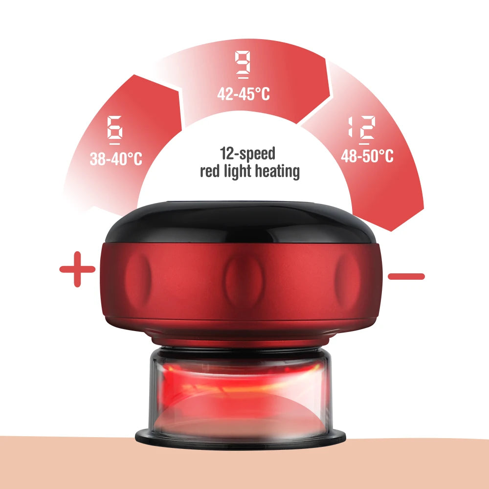 Body Cupping Scraping Massager Smart Electric Vacuum Cupping Heating Suction Cup Device for Body Back Neck Arm Massger
