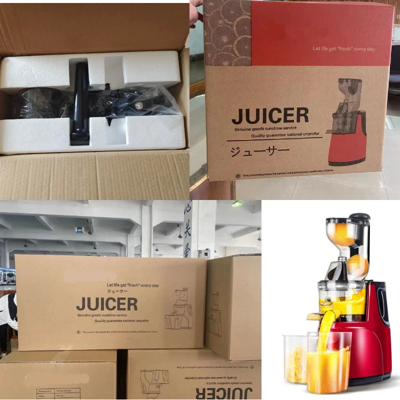 In stock Big Mouth Cold Press Commercial Orange Fruit Machine Electric Household Vegetable Juice Multifunctional Slow Juicer