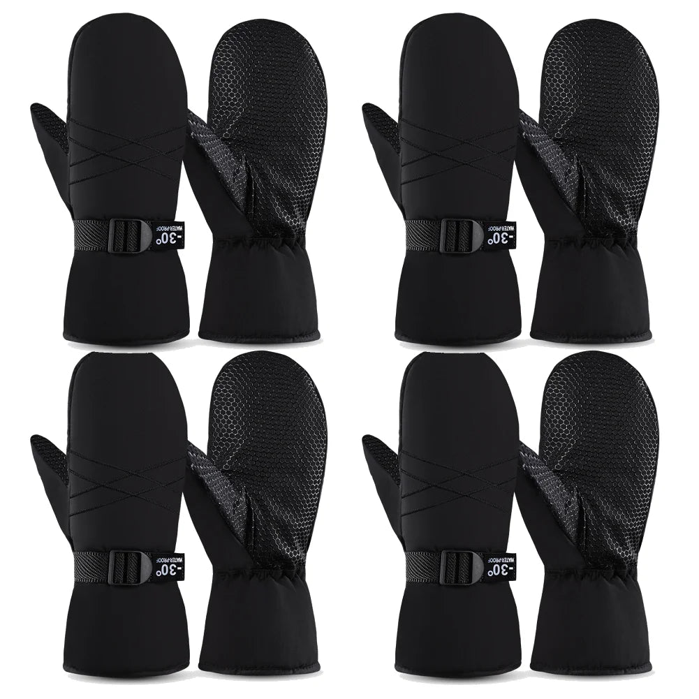 Ski Mittens Waterproof Winter Thermal Touch Screen Gloves Windproof Cycling/Snowboard Gloves Cold Weather Gloves for Outdoor
