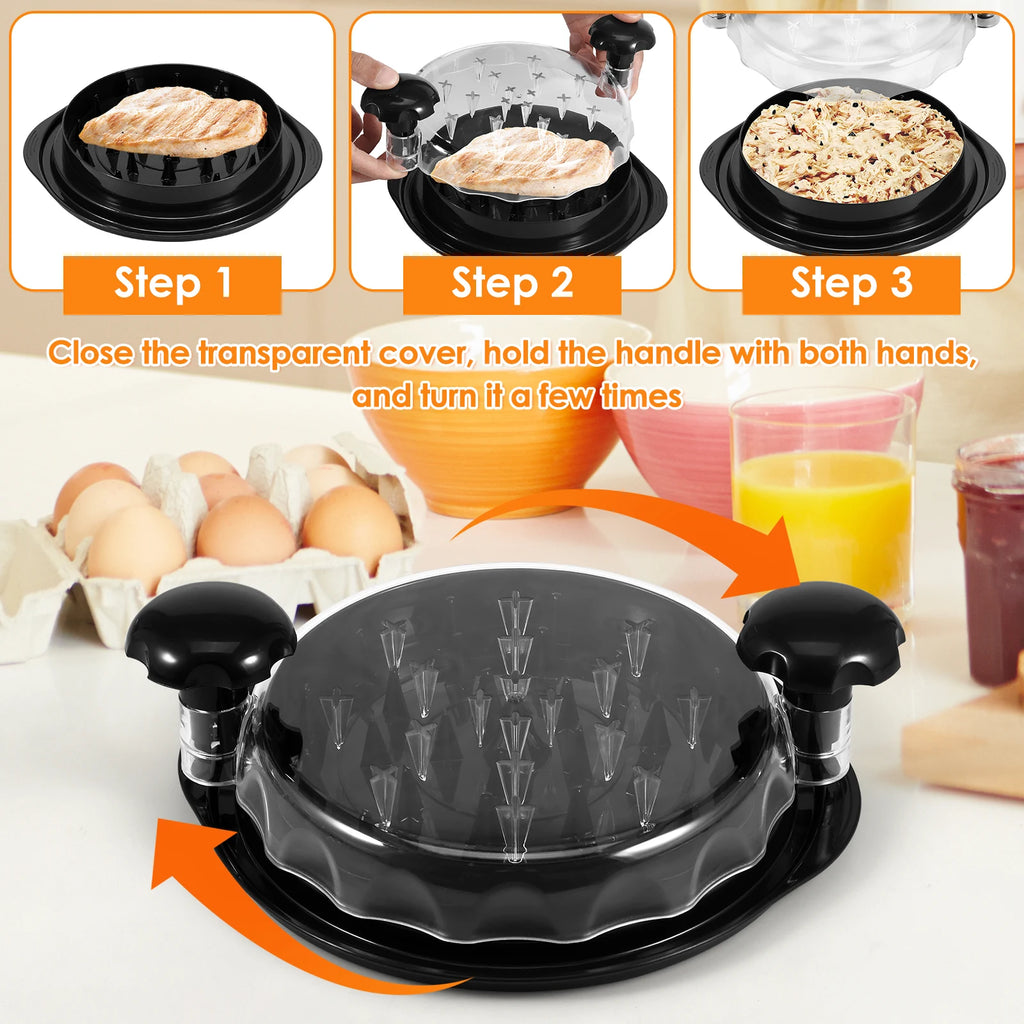 Chicken Shredder Non-Slip Meat Grinders for Pork Beef Cooked Chicken Breasts Vegetable Kitchen Tool Ergonomic Handle Shredder
