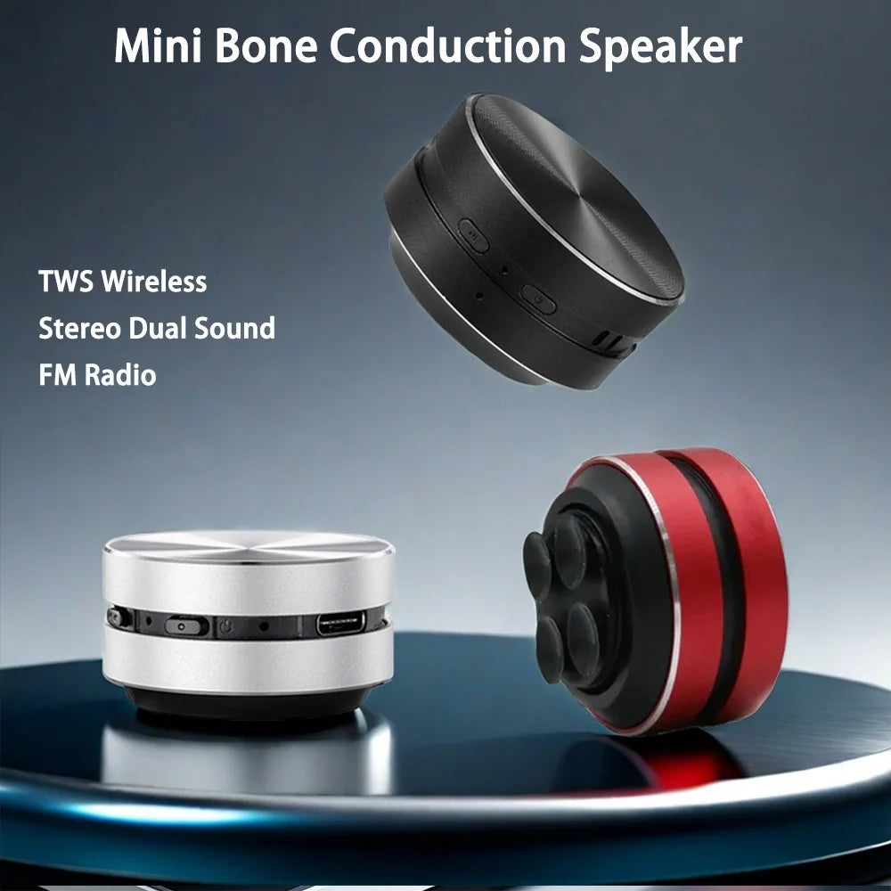 Hot Mini Bluetooth Speaker  Wireless TWS Stereo Dual Sound Box Hummingbird Bone Conduction Speakers With FM Radio Dropshipping