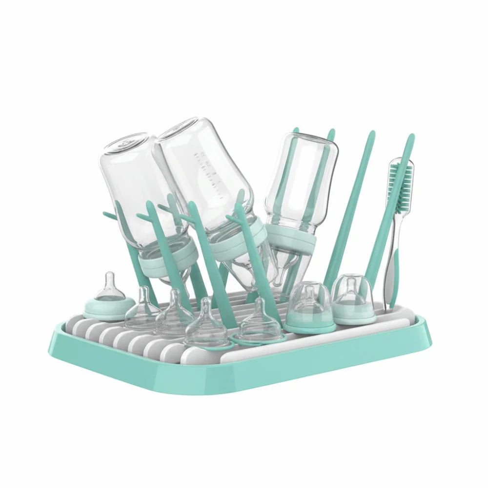 Foldable Baby Bottle Drying Rack Sturdy Plastic Bottle Cleaning Dryer Detachable Portable Bottle Holder Nursery Essentials
